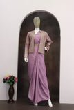 Heavy Crep Silk with Embroidery Sequins lace Beautiful Ready to Wear Saree