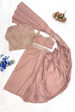 Heavy Crep Silk with Embroidery Sequins lace Beautiful Ready to Wear Saree