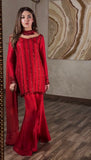 LATEST STYLISH  KURTI, PLAZZO & DUPATTA WITH ORIGINAL BEADS CUT DANA WORK