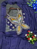 New Super Trending Embroidery Sequence work ready to wear saree with Embroidery Blouse