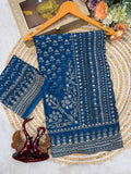 Soft Fox Georgette with Beautiful katdana and real mirror work Saree