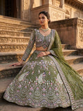 Soft Butterfly Net with Coding Sequins Work With Cancan & Canvas Patta Lehenga Choli