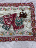 Trending Soft Rangoli Silk Designer Saree With Sequance and dori Embroidery Work with Real Mirror