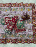Trending Soft Rangoli Silk Designer Saree With Sequance and dori Embroidery Work with Real Mirror