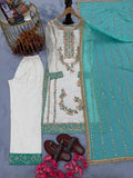 New Designer Party Wear Look Pure Gimmy Chu Top Plazzo & Dupatta Set