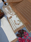New Designer Party Wear Look Pure Gimmy Chu Top Plazzo & Dupatta Set