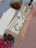 New Designer Party Wear Look Pure Gimmy Chu Top Plazzo & Dupatta Set