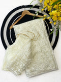 Designer Prty Wear Mono Net Saree With Embroidery And Sequins Work