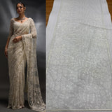 Designer Prty Wear Mono Net Saree With Embroidery And Sequins Work