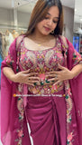 New Designer Trending Party Wear Shrug With Sarara