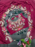 New Designer Trending Party Wear Shrug With Sarara