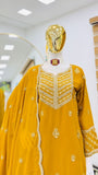 New Designer Fox Georgette with Embroidery Sequence Party Top Pallazo & Dupatta Set