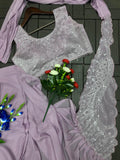 Designer Ready To Wear Saree With  Embroidery And Sequence Work