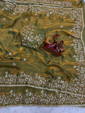 Latest Designer Heavy Sequins Work in Frendy Chiffon Saree