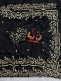 Latest Designer Heavy Sequins Work in Frendy Chiffon Saree
