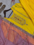 DESIGNER HEAVY EMBROIDERY AND SEQUENCE WORK TOP - PLAZZO WITH DUPATTA
