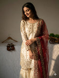Latest Designer Pure Fendy Silk With Heavy Embroidery Sequence Work Top-Bottom And Dupatta Set