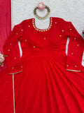 Latest party Wear Faux Georgette Top Pant And Dupatta Set