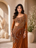 Most Trending Premium Rangoli Silk Stylish Ready-To-Wear Drape Saree