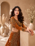 Most Trending Premium Rangoli Silk Stylish Ready-To-Wear Drape Saree
