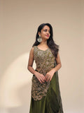 NEW SUPERHIT TRENDING LEHENGA SAREE WITH FULLY EMBROIDERED STYLIST BLOUSE ON RANGOLI SILK FABRIC