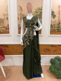 NEW SUPERHIT TRENDING LEHENGA SAREE WITH FULLY EMBROIDERED STYLIST BLOUSE ON RANGOLI SILK FABRIC