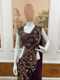 NEW SUPERHIT TRENDING LEHENGA SAREE WITH FULLY EMBROIDERED STYLIST BLOUSE ON RANGOLI SILK FABRIC