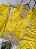 EXCLUSIVE AND TRENDY SEQUENCE EMBROIDERED TOP PLAZZO & DUPATTA