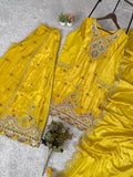 EXCLUSIVE AND TRENDY SEQUENCE EMBROIDERED TOP PLAZZO & DUPATTA