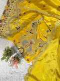 EXCLUSIVE AND TRENDY SEQUENCE EMBROIDERED TOP PLAZZO & DUPATTA