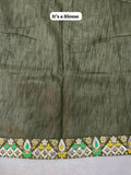 Soft Vichitra Silk with Designer Printed Patola Design with Designer floral embroidered Lace border Saree