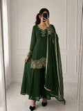 New Designer Party Wear Look Top-Plazzo and Dupatta With Heavy Embroidery Beads Work