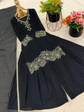 New Designer Party Wear Look Top-Plazzo and Dupatta With Heavy Embroidery Beads Work