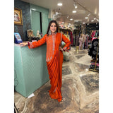 New Super Trending Embroidery cording work ready to wear saree with full koti