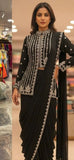 New Super Trending Embroidery cording work ready to wear saree with full koti