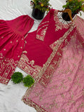 Latest Designer Heavy Micro Cotton Sharara Plazzo With Top And Dupatta