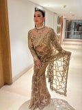 Soft net with Beautiful sequins and Zari Embroidery Work Saree