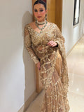 Soft net with Beautiful sequins and Zari Embroidery Work Saree