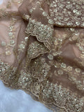 Soft net with Beautiful sequins and Zari Embroidery Work Saree