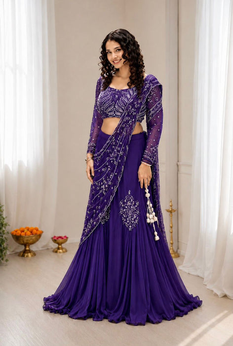 New Trending Stylish Lehenga Choli set With Embroidery Work detailing