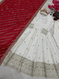 New Designer Party Wear Look Fancy Anarkali Gown Dupatta & Bottom Set
