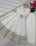 New Designer Party Wear Look Fancy Anarkali Gown Dupatta & Bottom Set