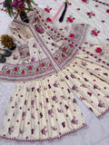 Heavy Natural Crep Silk and Multi Cotton Dagha With 5mm Embroidery Work Salwar Kameez