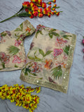 Latest Tabby Silk Printed Saree With Beautiful Sequins Work