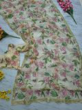 Latest Tabby Silk Printed Saree With Beautiful Sequins Work