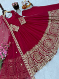 New Designer Hevy Fox Georgette Gown Dupatta And Pant Set