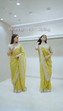 Designer Saree on Tibby silk Fabric with Thread & Sequence work and Blouse