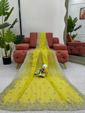Designer Saree on Tibby silk Fabric with Thread & Sequence work and Blouse
