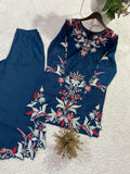 NEW DESIGNER CO -ORD SET WITH EMBROIDERED AND CUT WORK