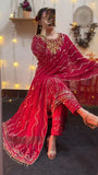 New Designer Party Wear Look Heavy Faux Georgette Top Bottom & Dupatta Set